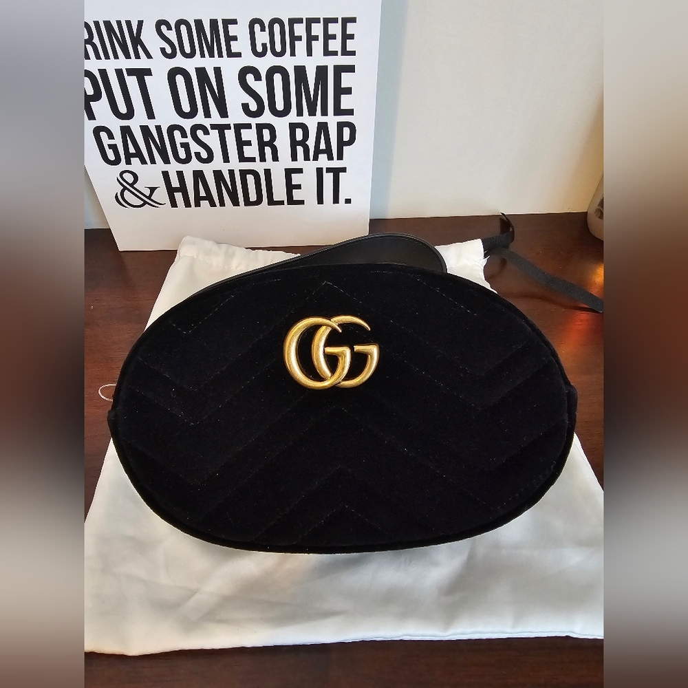 Gucci GG Marmont Velvet Belt Bag